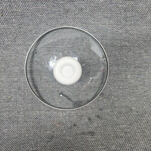 Universal 6 In Tempered Glass Pot Lid Replacement Stainless Steel Rim White Knob